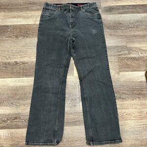 Woolrich Women’s Elastic Waistband Black Washed Jeans Size 16 Cotton Stretch